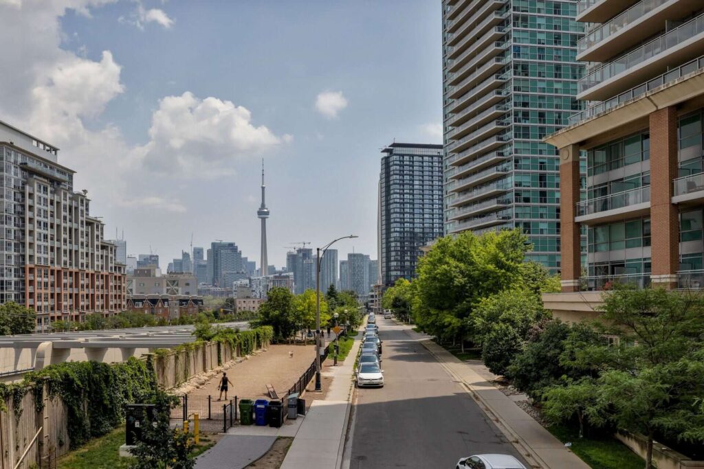 Toy factory toronto view of the cn tower